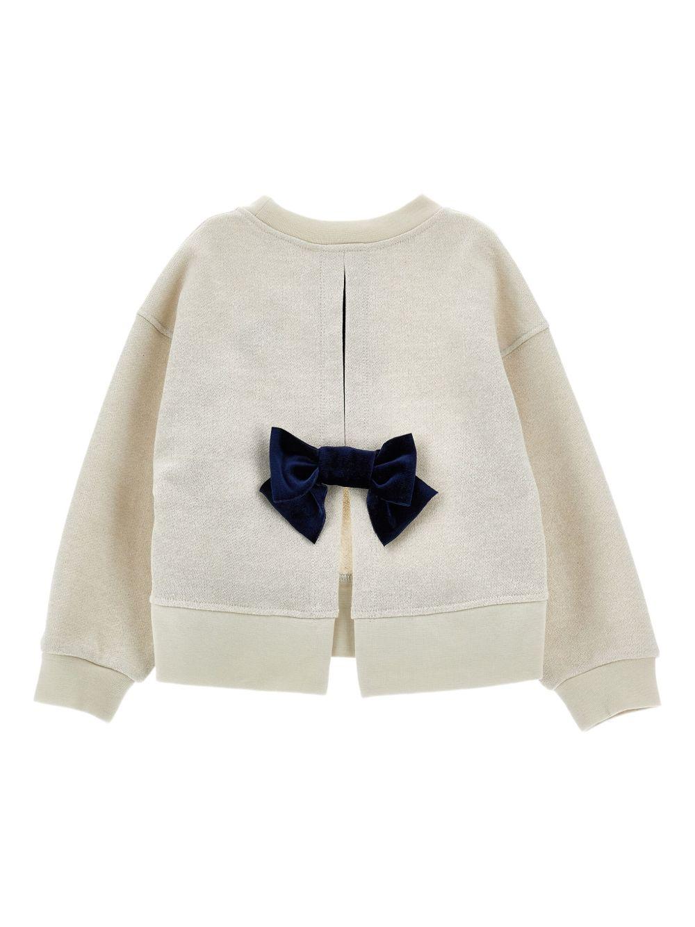 Felpa Beige Minnie Mouse con Ricamo 19F6036028 0029 MONNALISA KIDS
