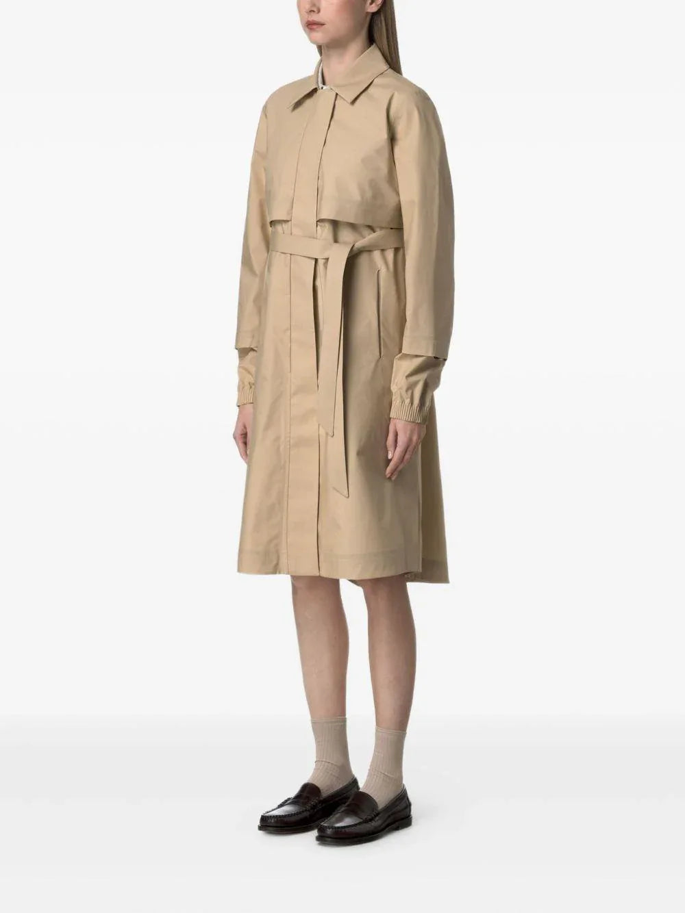 Trench jesy 3l poplin beige rope - Preludio Moda