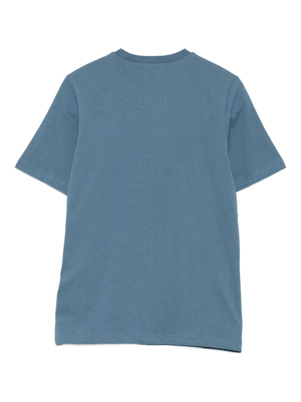 T-shirt ottanio con applicazione logo DQ2997D008N DQ882 DSQUARED KIDS