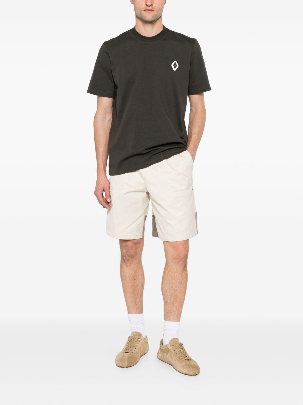 T-shirt in cotone girocollo XM4278 MARRONE YES LONDON