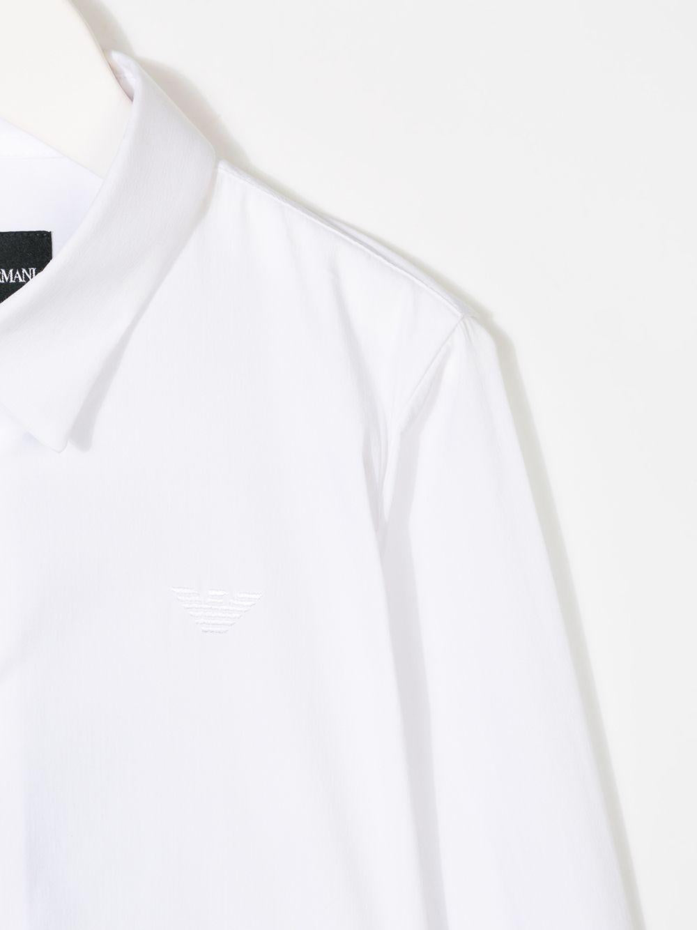 Camicia basic in tinta unita bianca