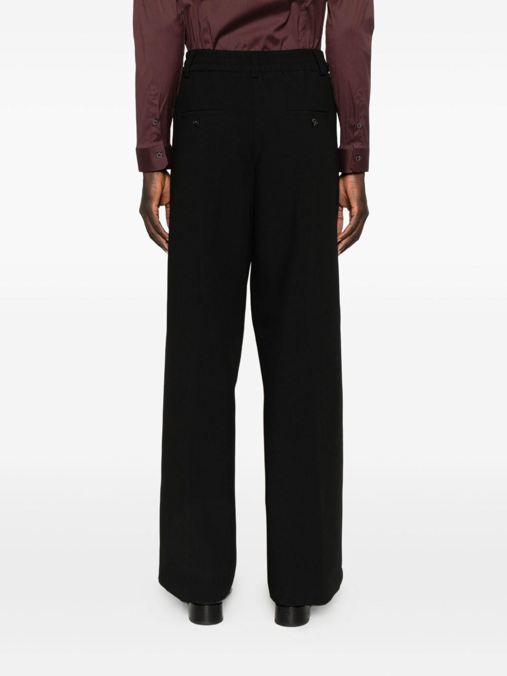 Pantaloni dritti neri in tessuto tecnico 5P0547A684 K103 PATRIZIA PEPE