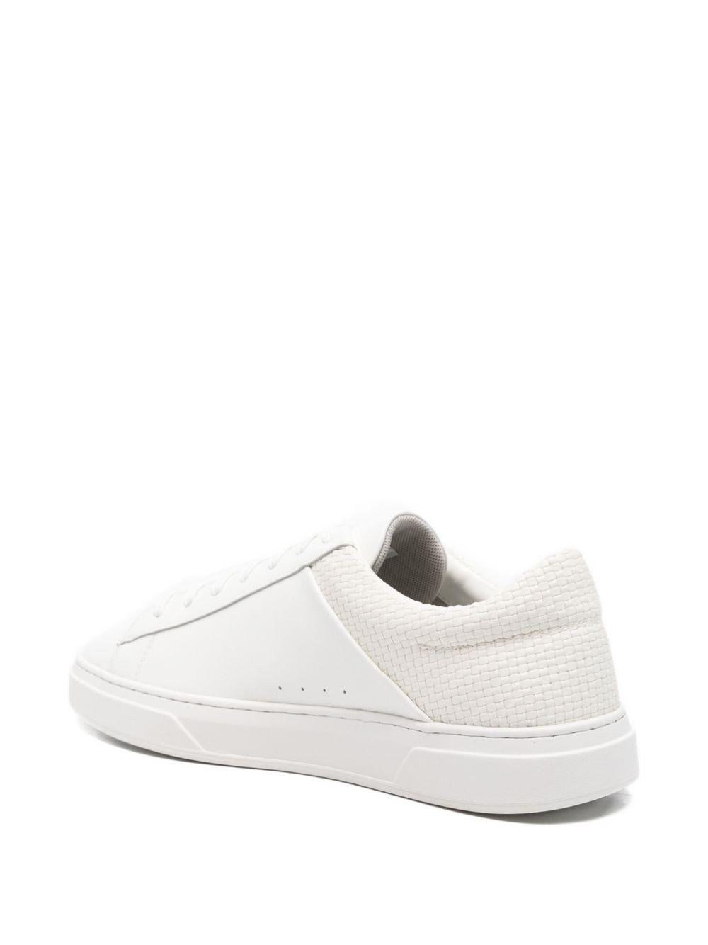 Sneakers in pelle con pannello intrecciato 50563591 100 BOSS