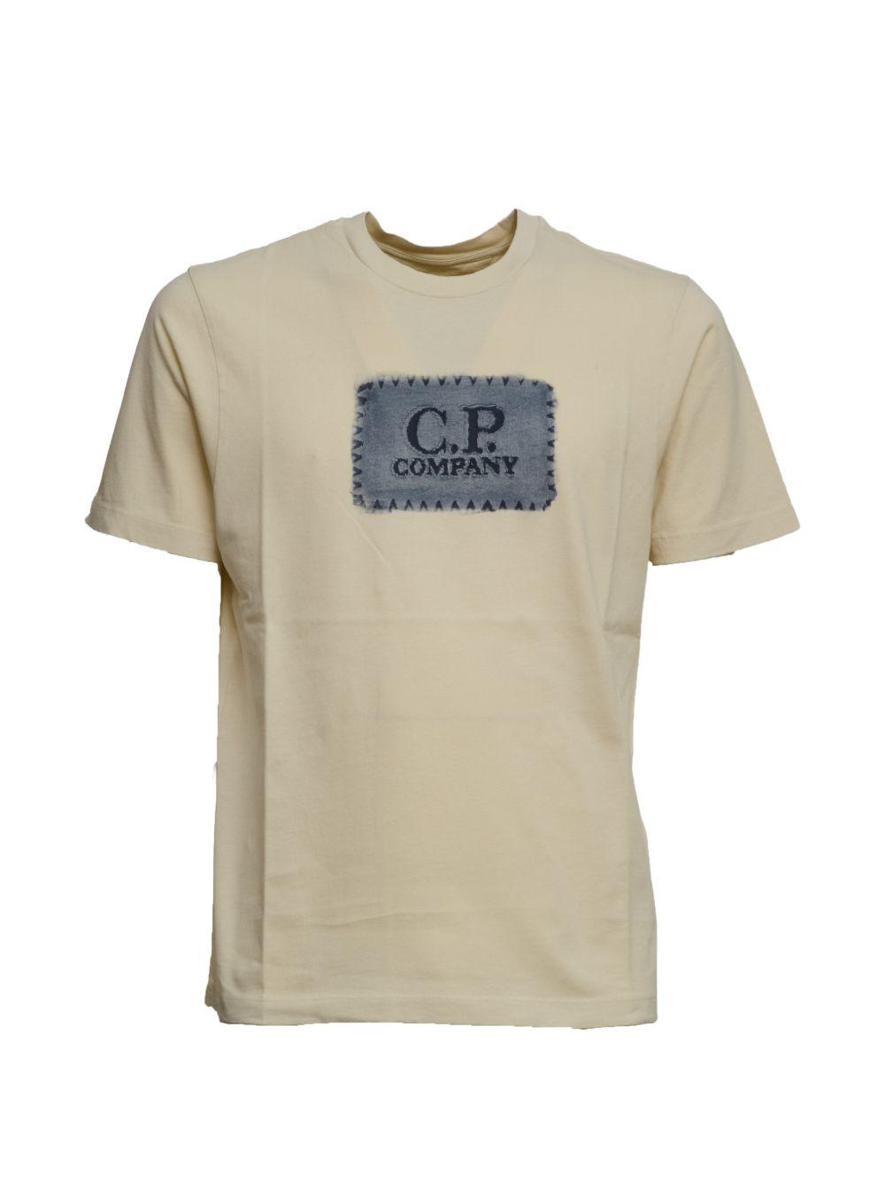 T-shirt in cotone con patch applicata 20CMTS294A005431G 114 CP COMPANY