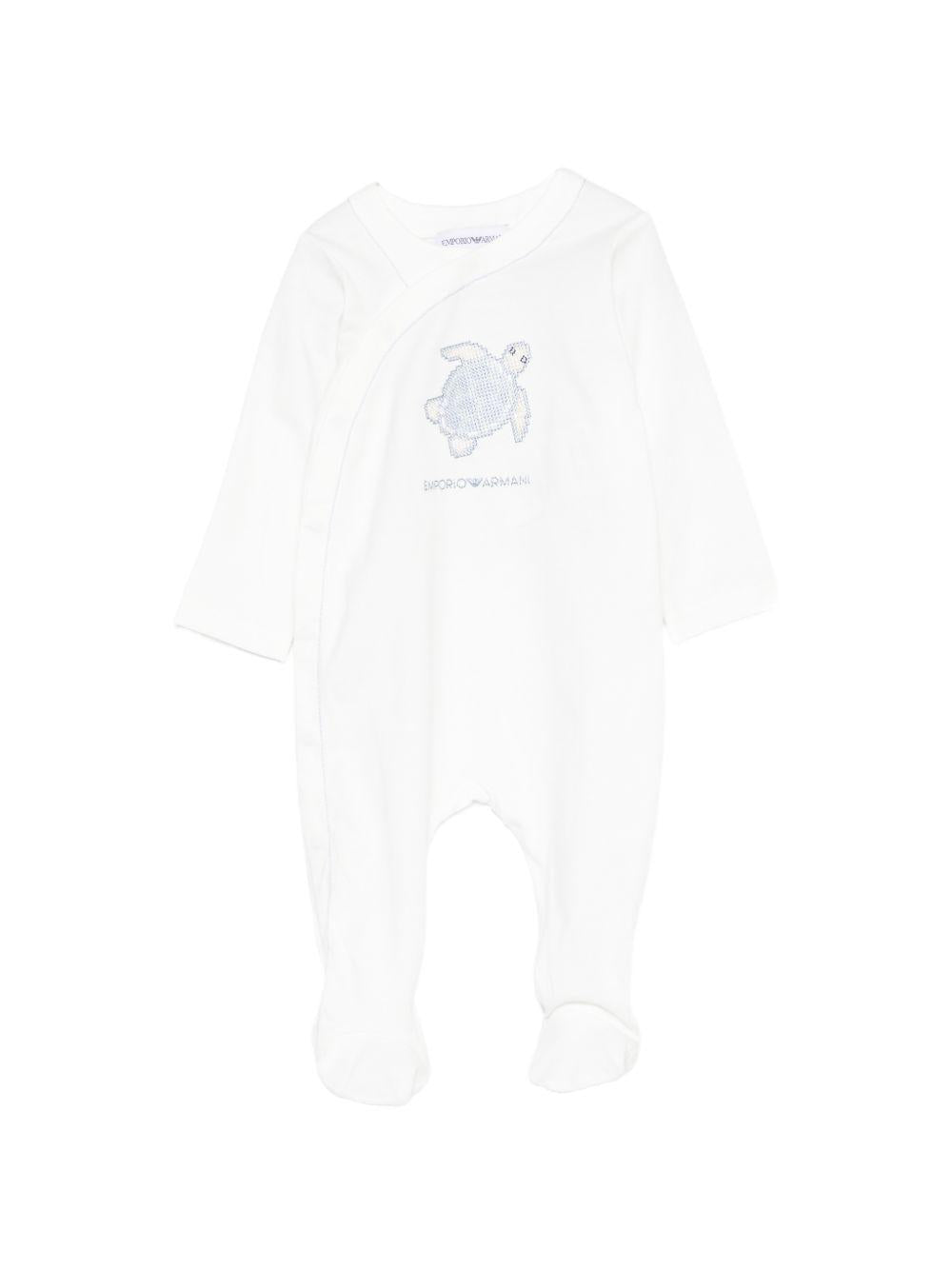 Tutina in cotone con piedi EY000177AF22121 M0025 EMPORIO ARMANI KIDS