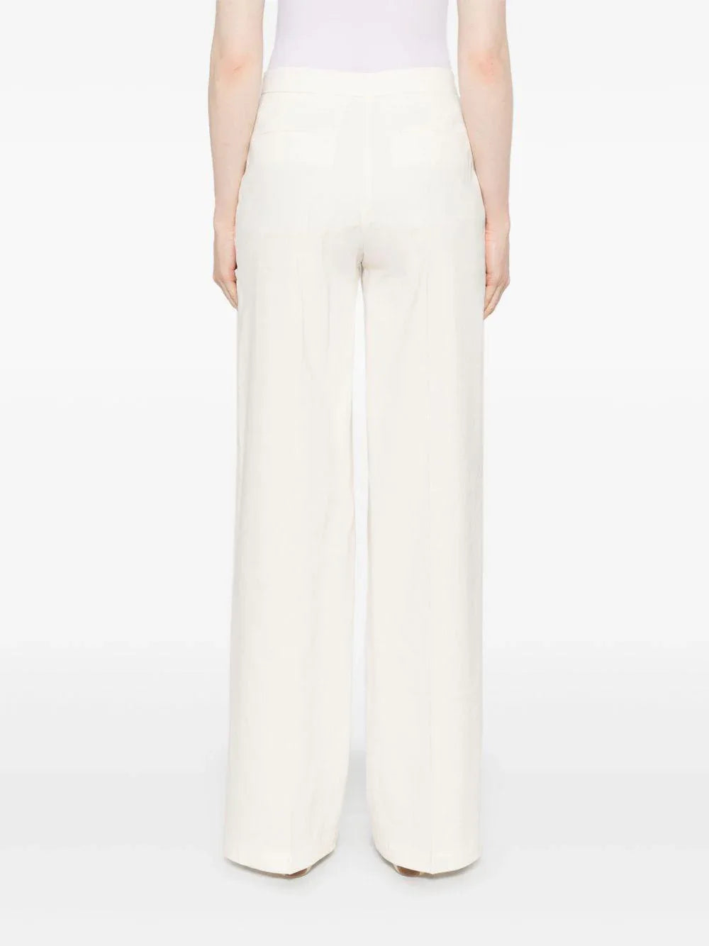 Pantaloni con piega in lino stretch jacopone - Preludio Moda