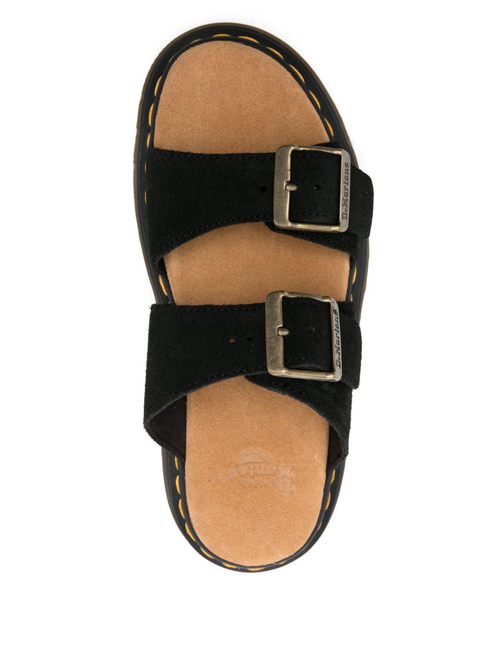Sandalo Joseph doppia fascia nero suede 41082 001 DR.MARTENS