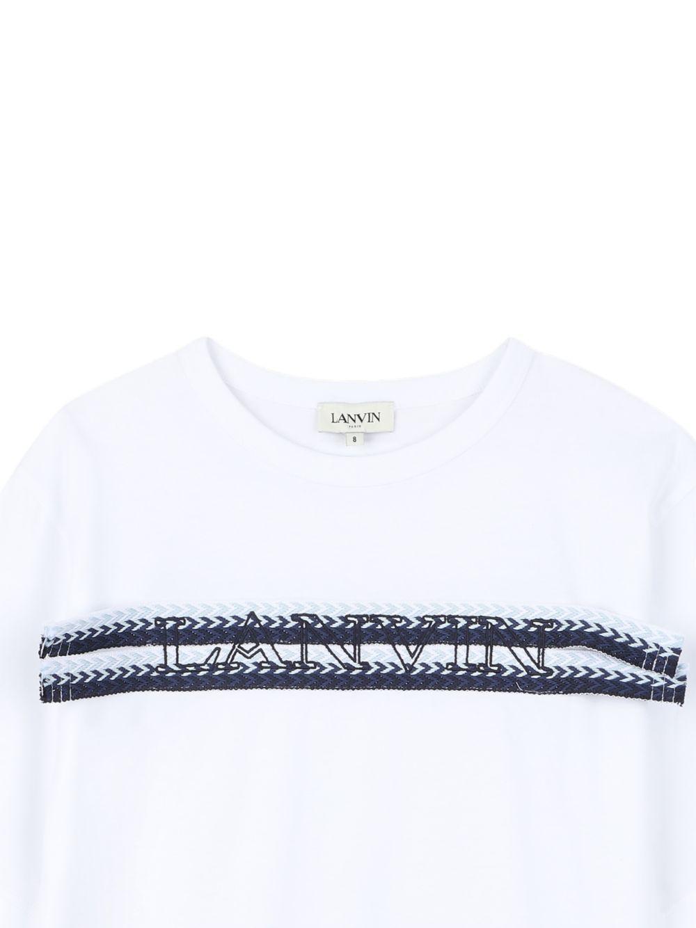 T-shirt con stampa logo N30362 N48 LANVIN KIDS