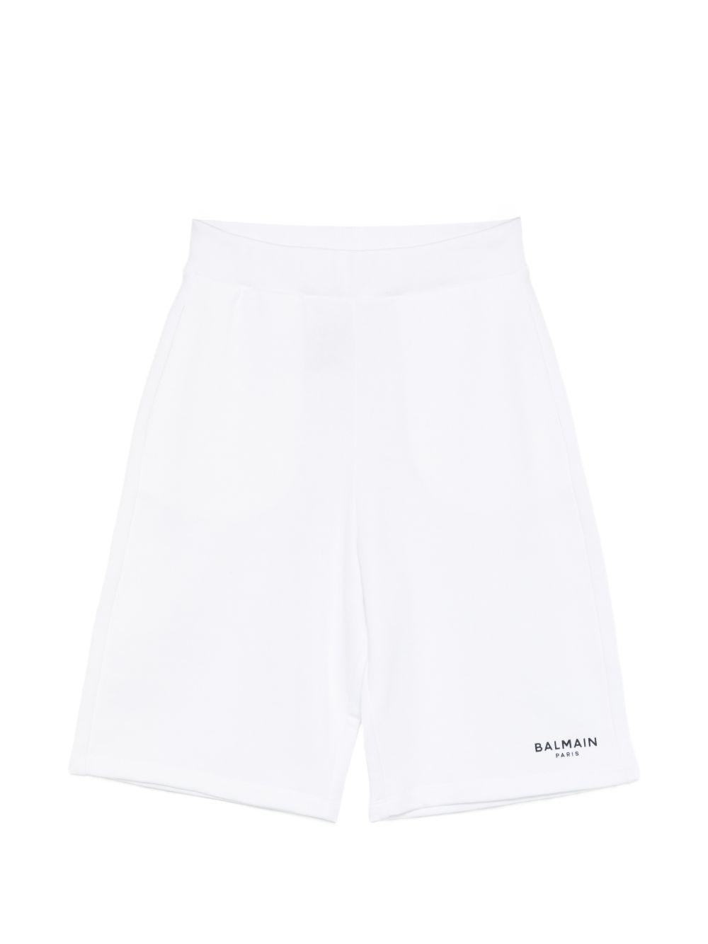 Bermuda in cotone con fascia elastica BY6S19Z3183 100NE BALMAIN KIDS