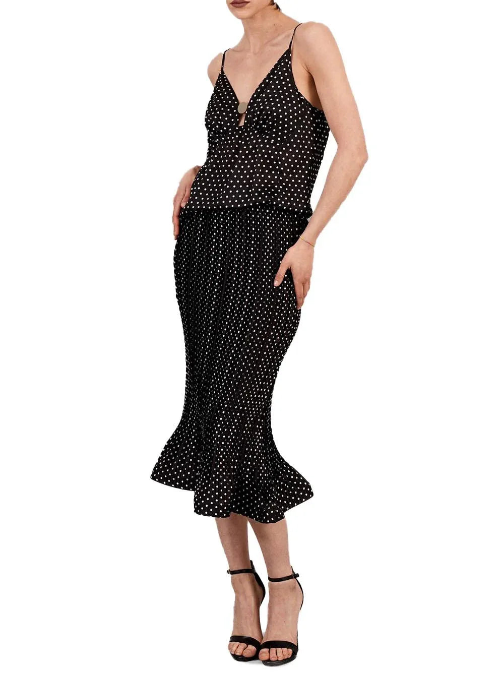 Top nero fantasia pois - Preludio Moda