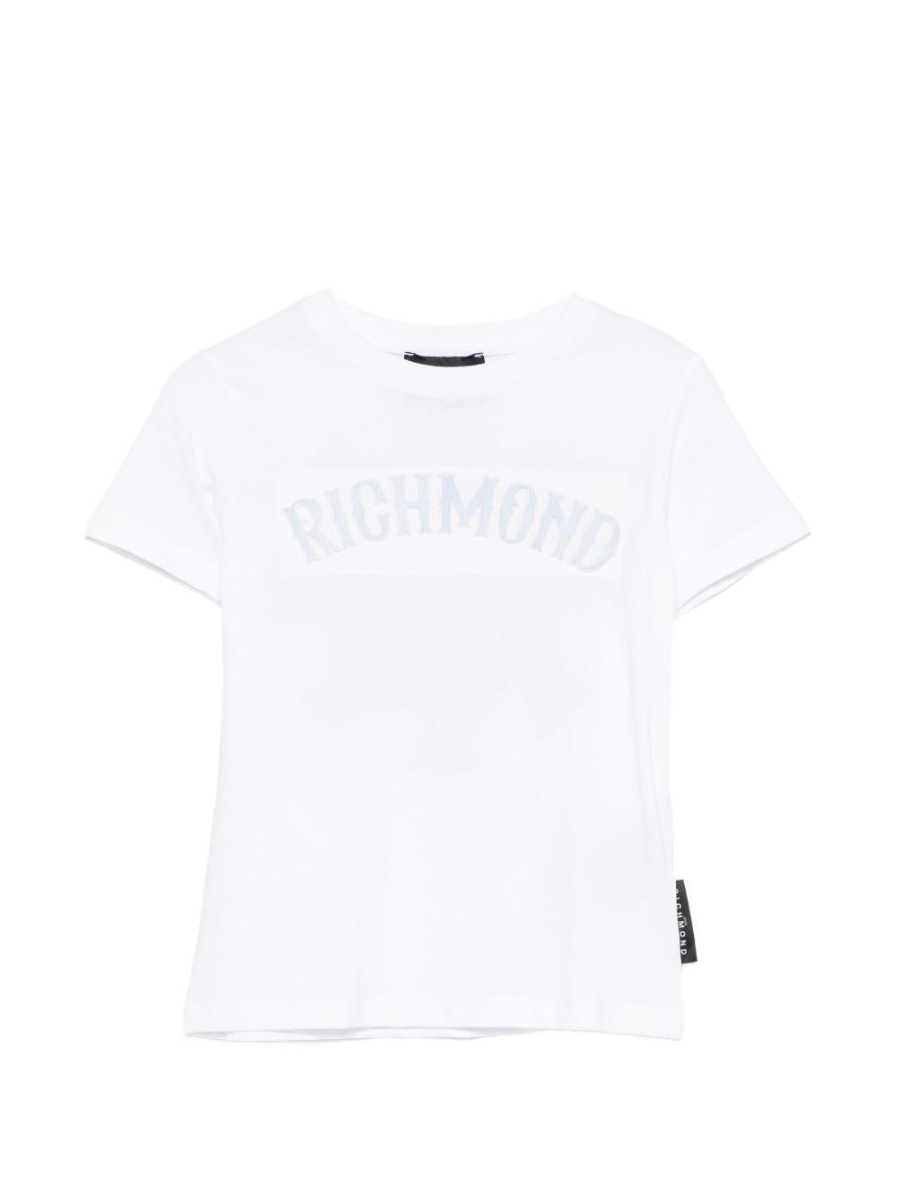 T-shirt girocollo con logo RBP26077TS WHITE JOHN RICHMOND KIDS
