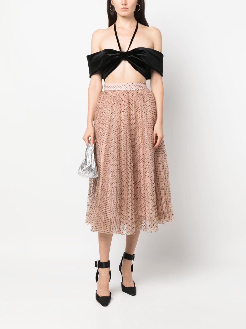 Top crop nero velluto