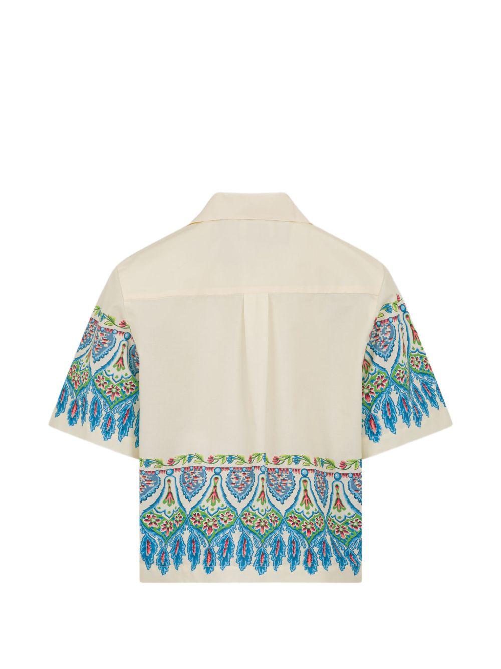 Camicia a maniche corte stampa paisley GY5P71P0601 106MC ETRO KIDS