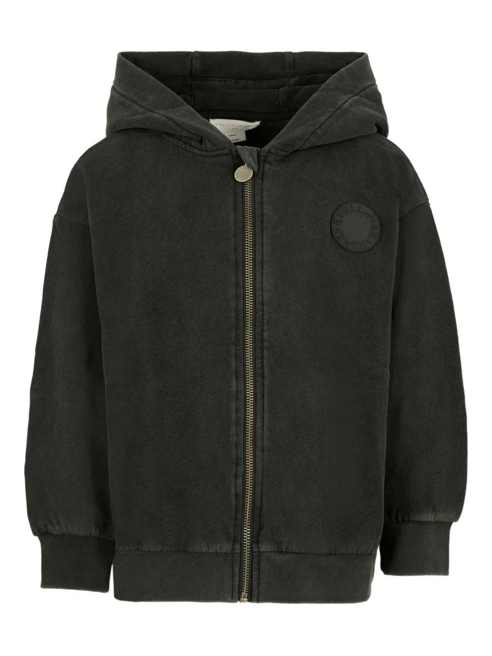 Felpa Nera con Zip e Logo - Preludio Moda