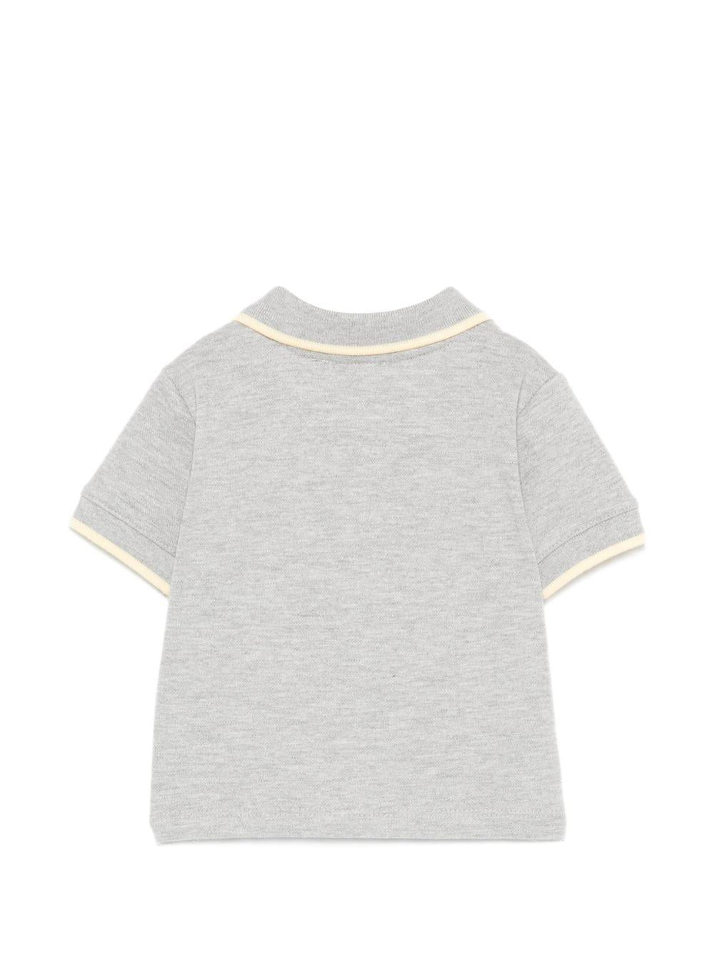 Polo in cotone con colletto a contrasto E26175 GRIGIO NANAN KIDS