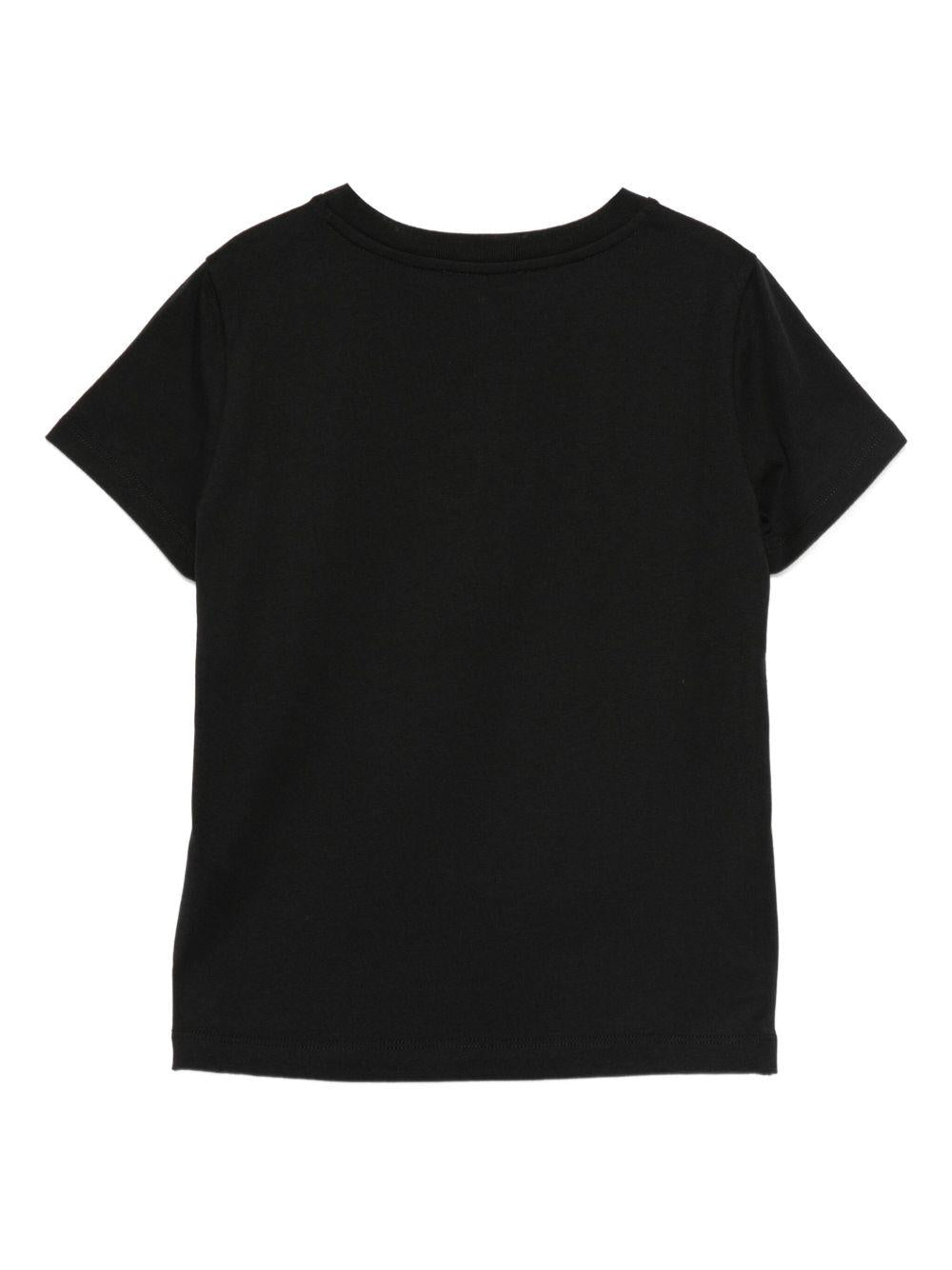 T-shirt Nera con Logo PX8B01Z3186 930 EMILIO PUCCI KIDS