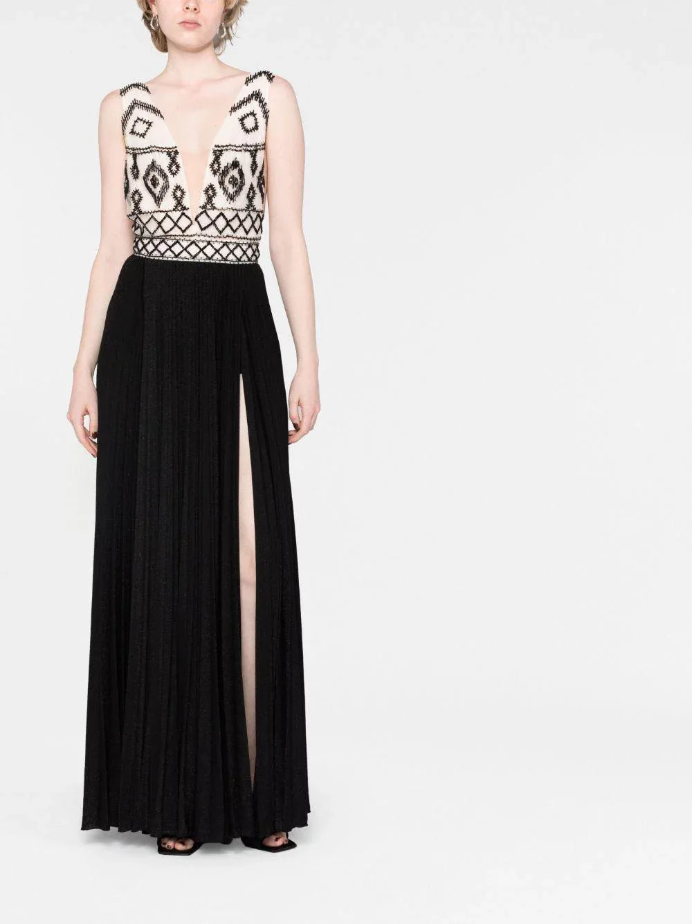 Abito lungo bustino con perline - Preludio Moda