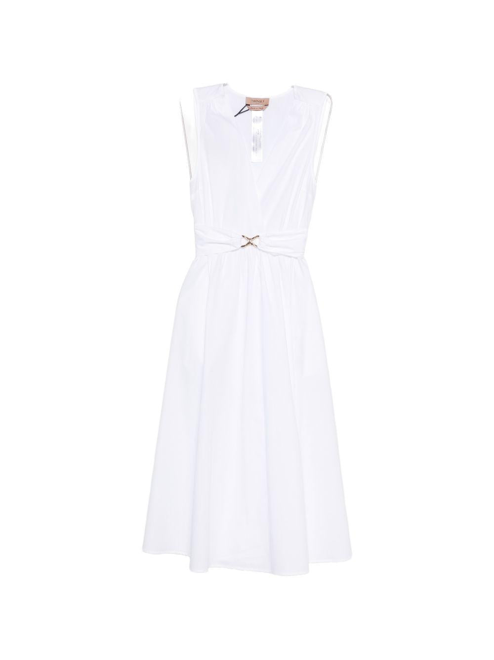 Abito scollo a V con cintura 261TT2161 00001 TWINSET