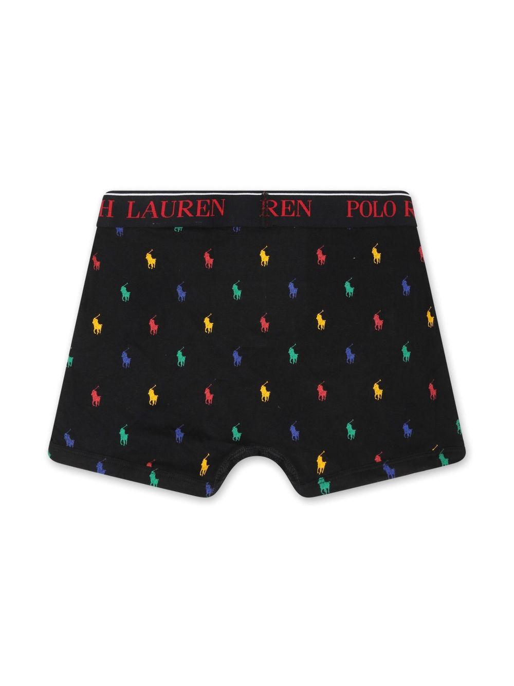 Boxer in Cotone Elasticizzato con Banda Logo 9P5015 K0O POLO RALPH LAUREN KIDS
