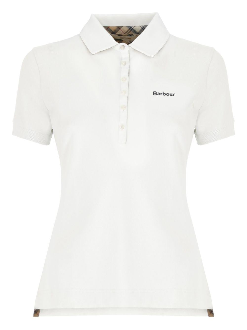 Polo in cotone con abbottonatura frontale LML0634 WH33 BARBOUR