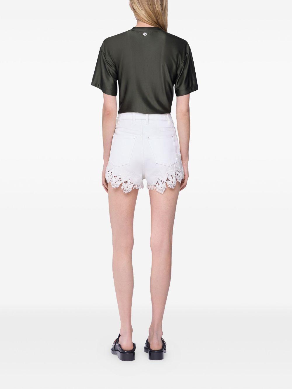 T-shirt crop kaki con dettaglio anello 25AJTO539VI0267 P319 RABANNE