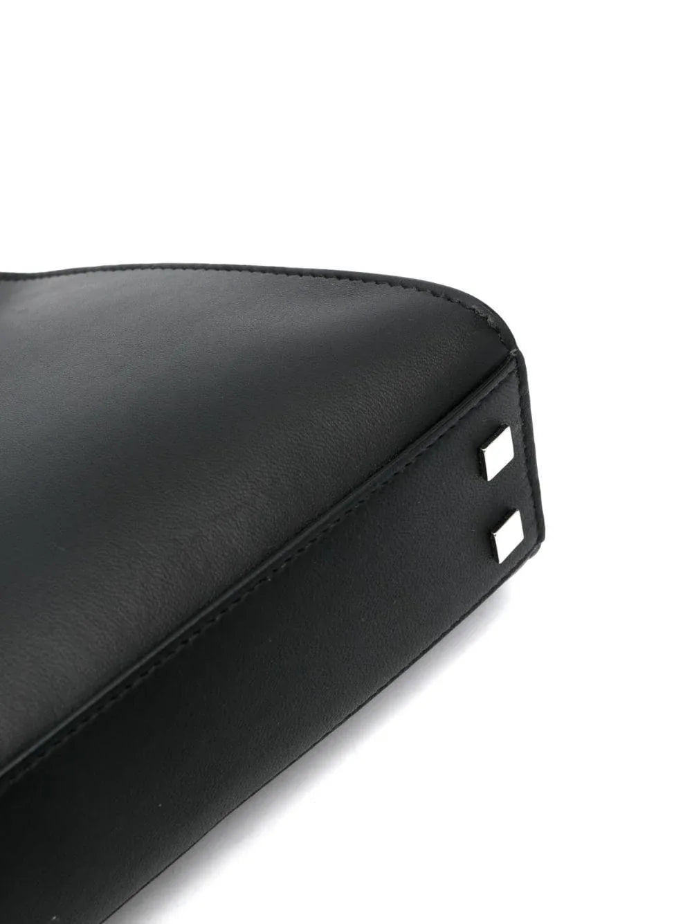 Borsa obliqua nera in pelle - Preludio Moda