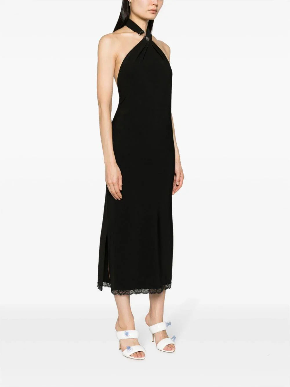 Abito nero scollo all'americana - Preludio Moda