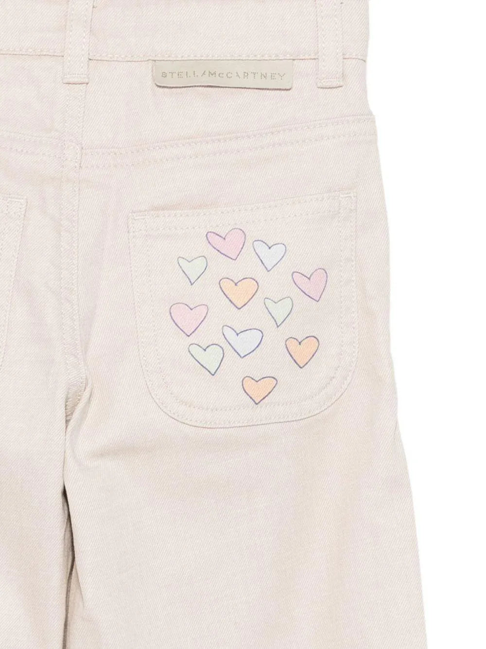 Pantaloni Beige con Stampa Cuori - Preludio Moda