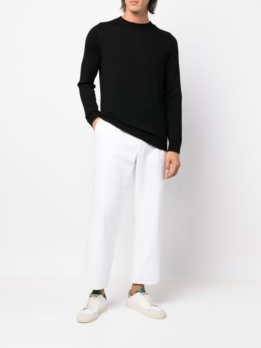 Maglione nero mini placchetta retro UT166M00856002 999 DONDUP