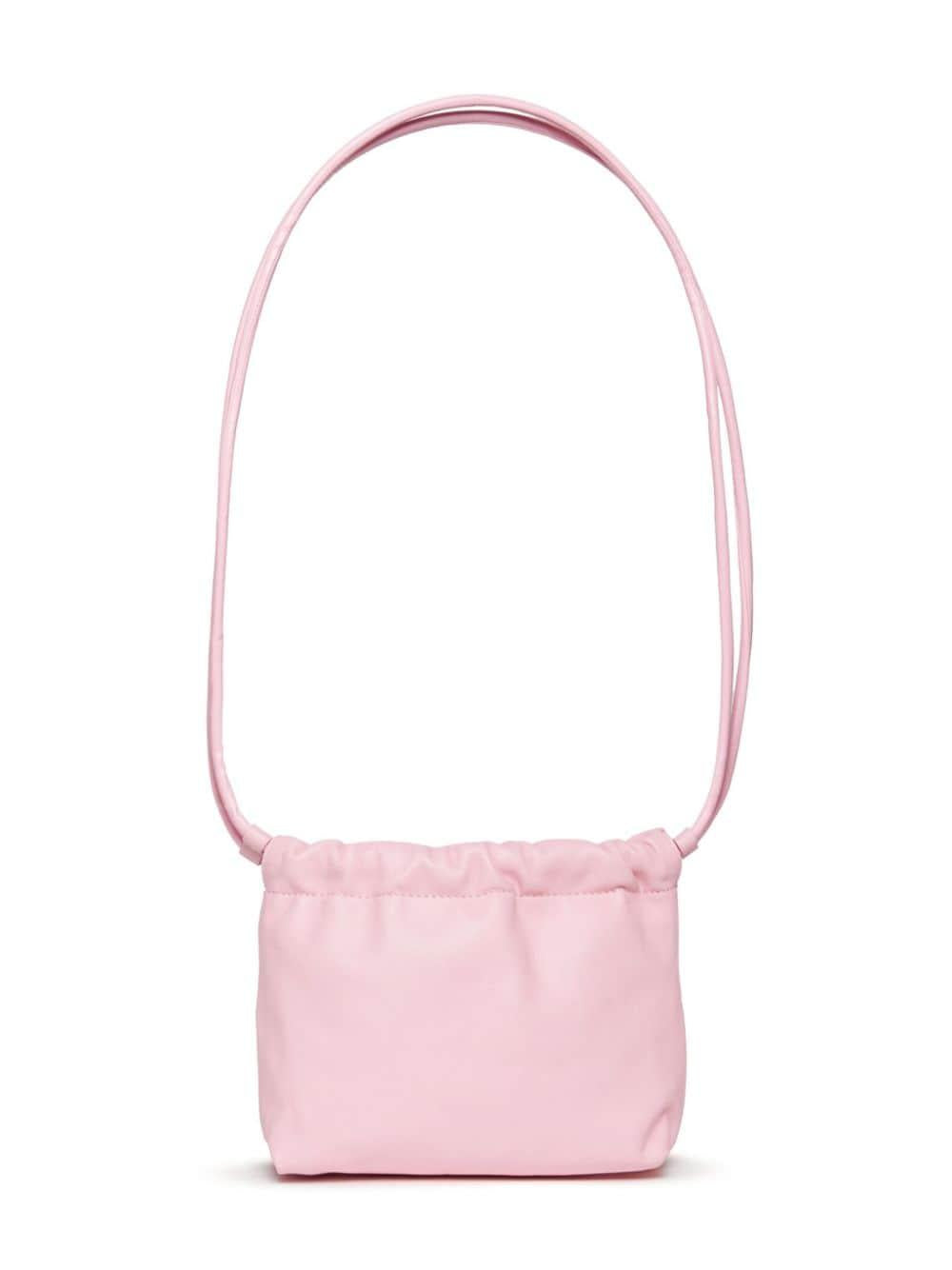 Borsa rosa a secchiello con coulisse