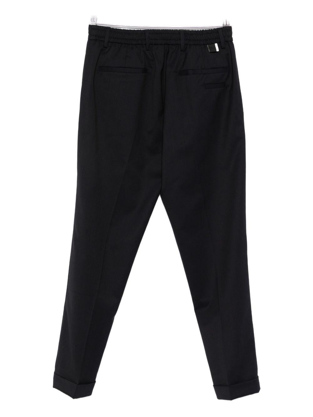Pantaloni blu D-ring con pieghe L1PFW25266920 E044 LOW BRAND