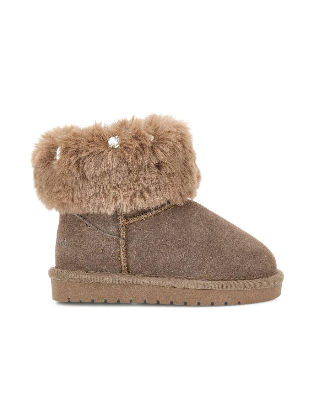 Stivali Marrone con Strass e Punta Tonda 8CF0046702 0009 MONNALISA KIDS