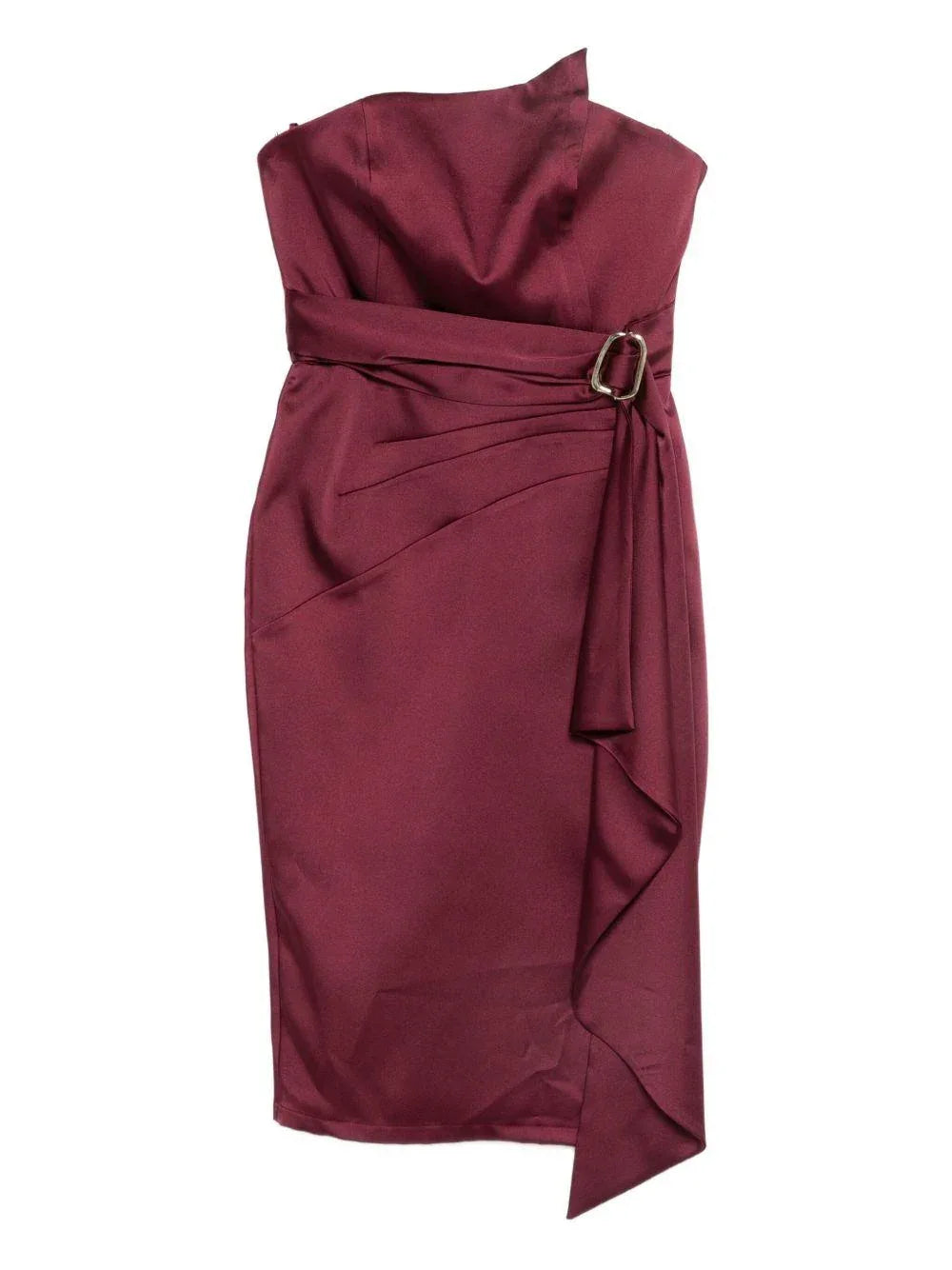 Abito Midi Senza Spalline con Cintura - Preludio Moda