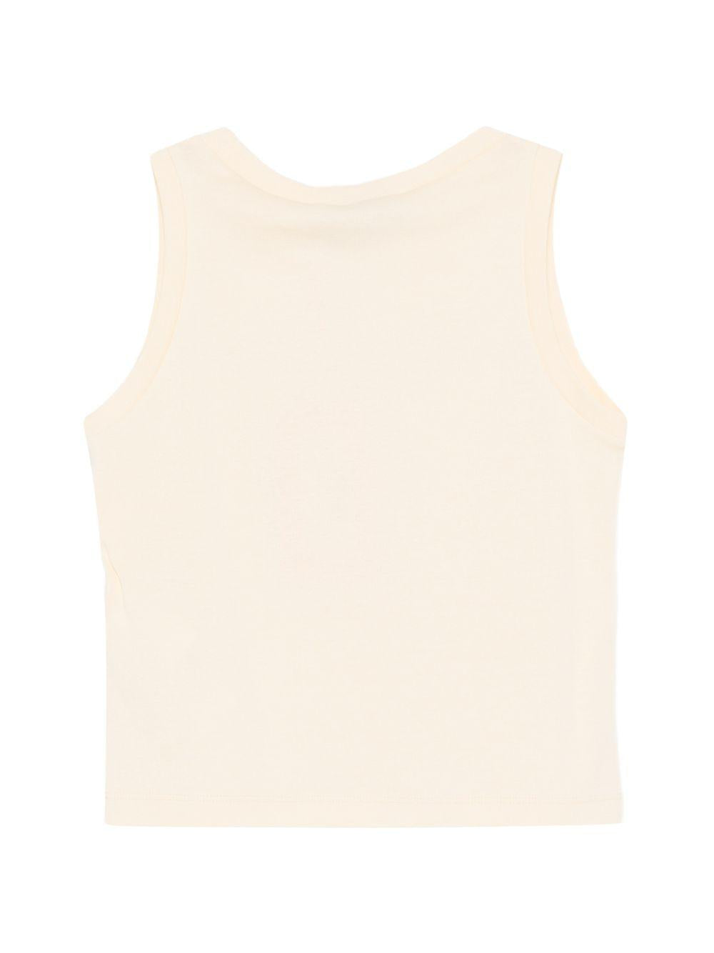 Canottiera in cotone con logo MX0284MX00T MX10G MAX&CO. KIDS
