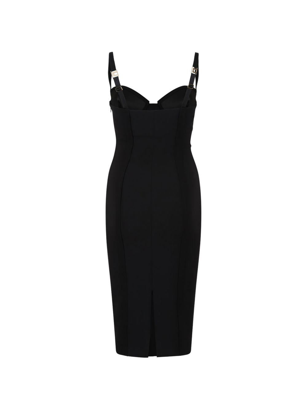 Abito midi fasciante con scollo a cuore AB91861E2 110 ELISABETTA FRANCHI