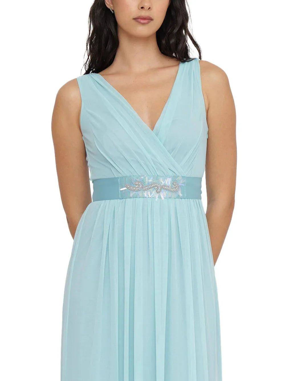 Abito alice in chiffon menta - Preludio Moda