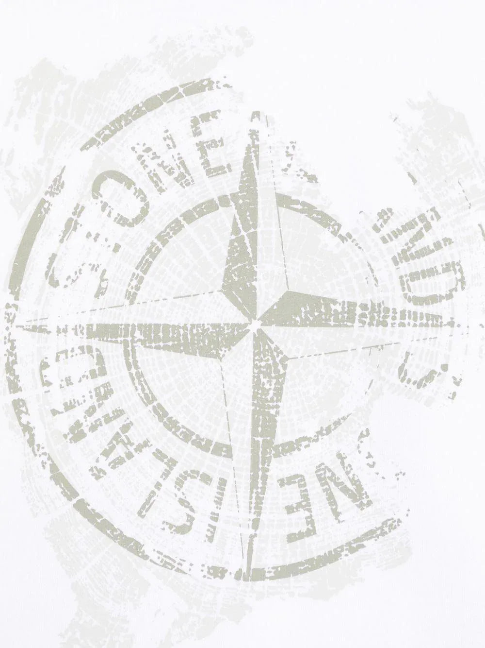 Felpa bianca big logo compass - Preludio Moda