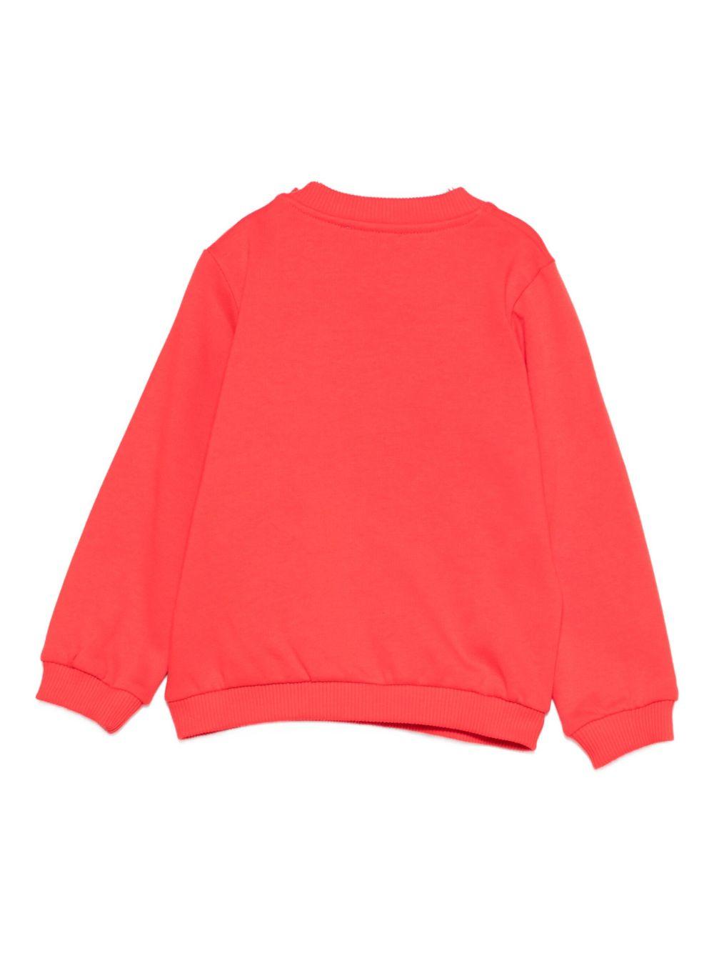 Felpa rossa con stampa grafica MPF060CA14 50109 MOSCHINO KIDS