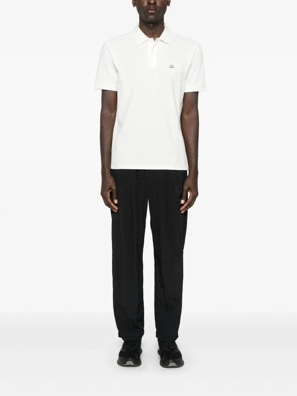 Polo bianco strech piquet mini logo petto - Preludio Moda