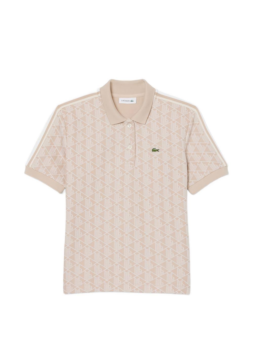 Polo in piquè con motivo geometrico DF3364 8GI LACOSTE