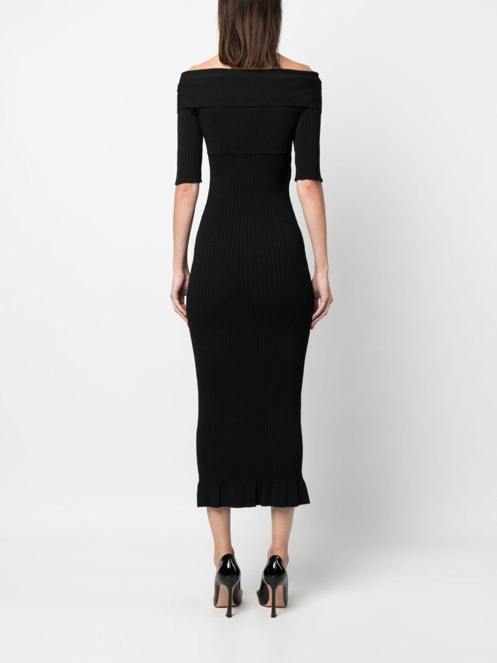 Abito nero scollo a barca V04905702 0555 PHILOSOPHY DONNA