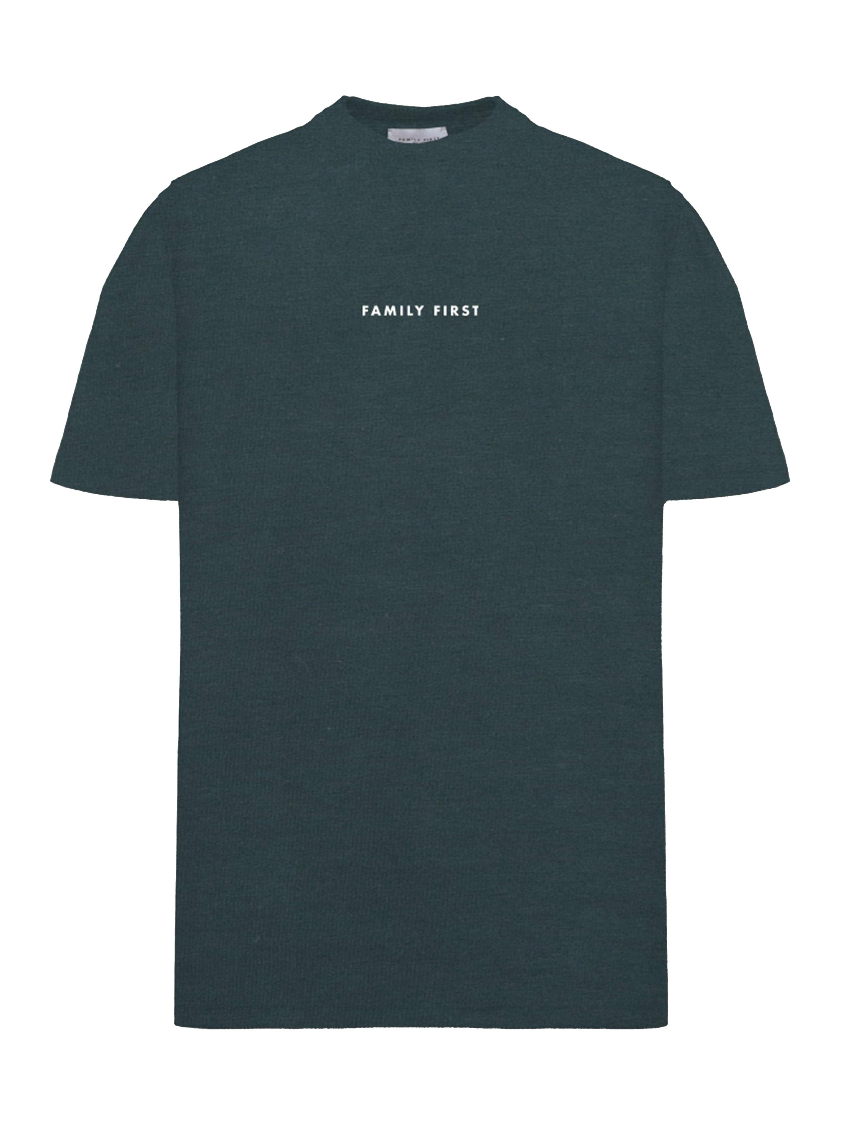 T-shirt verde logo lettering TS2401 GREEN FAMILY FIRST MILANO