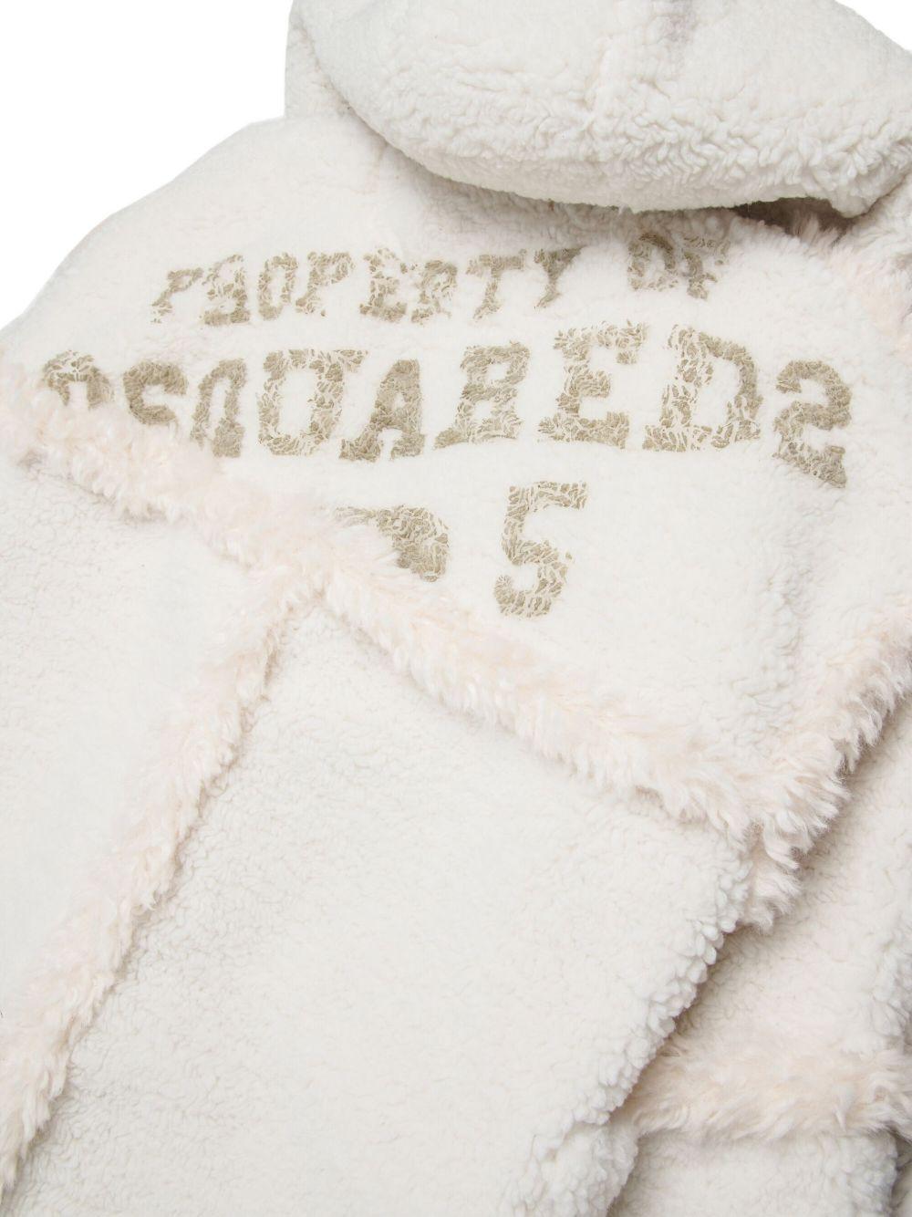 Giacca in Shearling con Logo DQ3045D0AE7 DQ102 DSQUARED KIDS