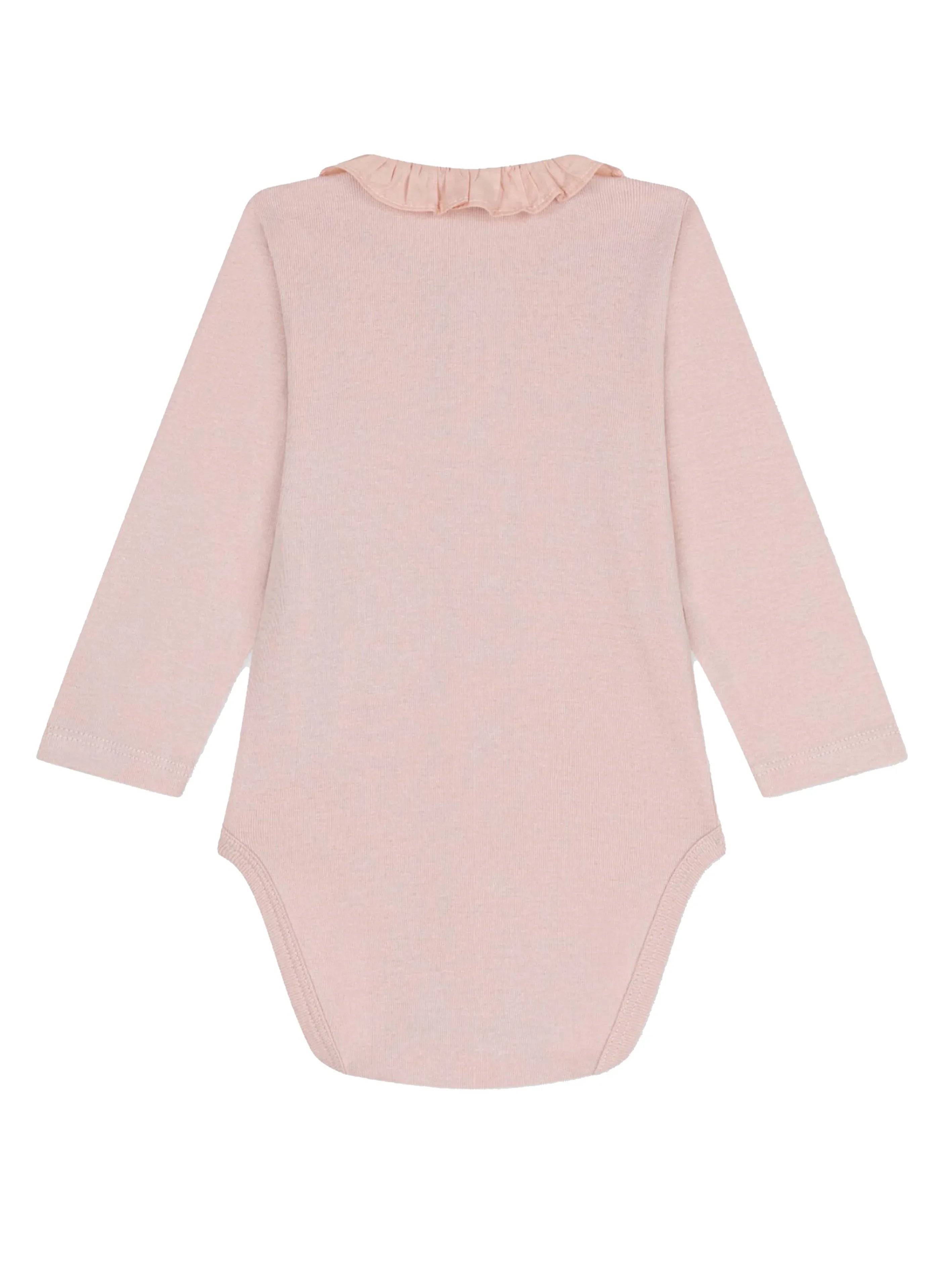 Body rosa con colletto ruches - Preludio Moda