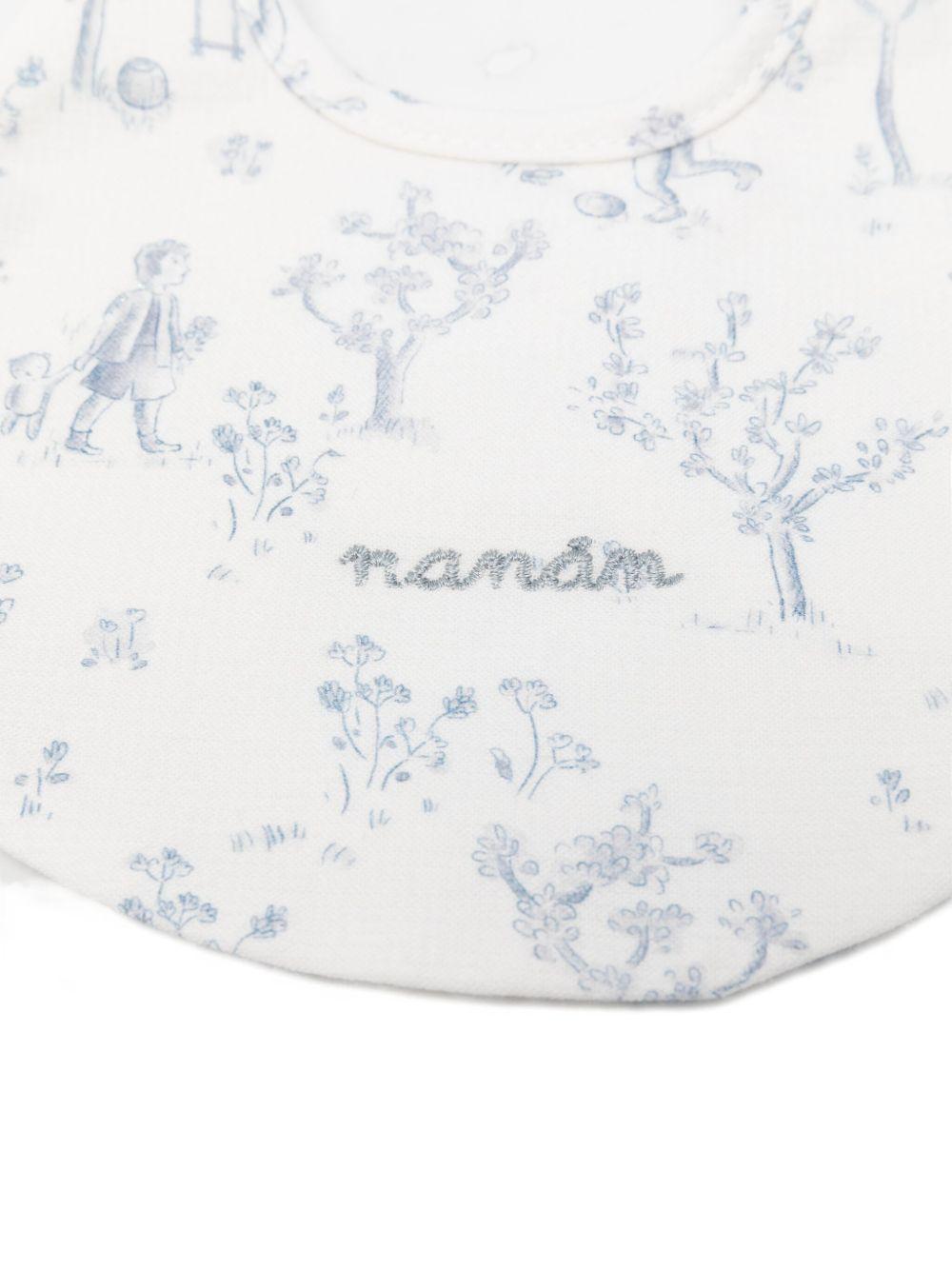 Bavaglino azzurro con stampa I25117A AZZURRO NANAN KIDS