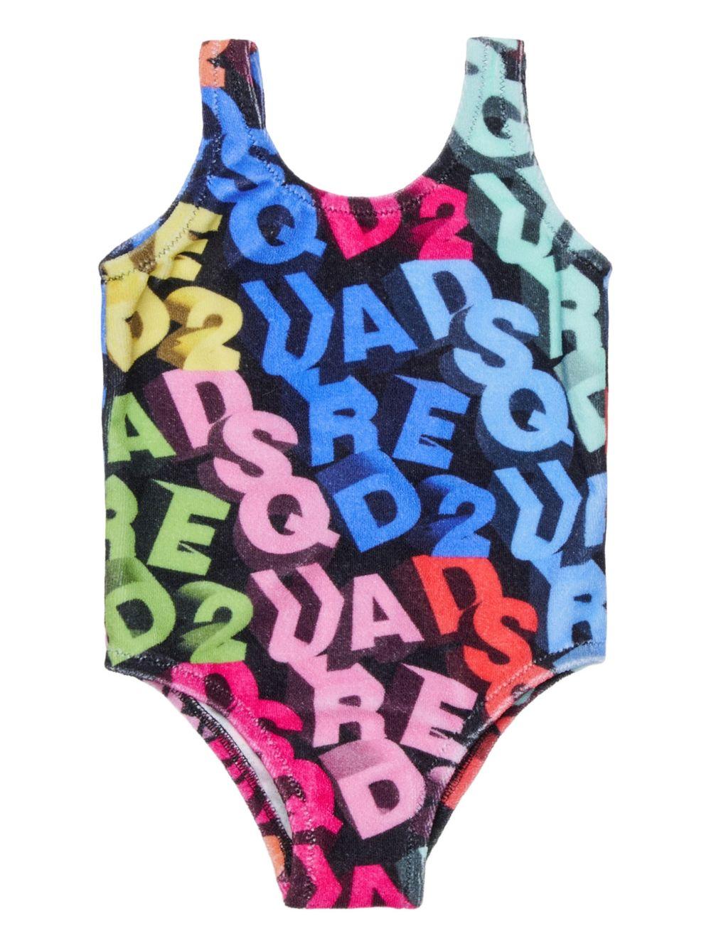 Costume intero con stampa DQ3323D0AH0 DQ003 DSQUARED KIDS