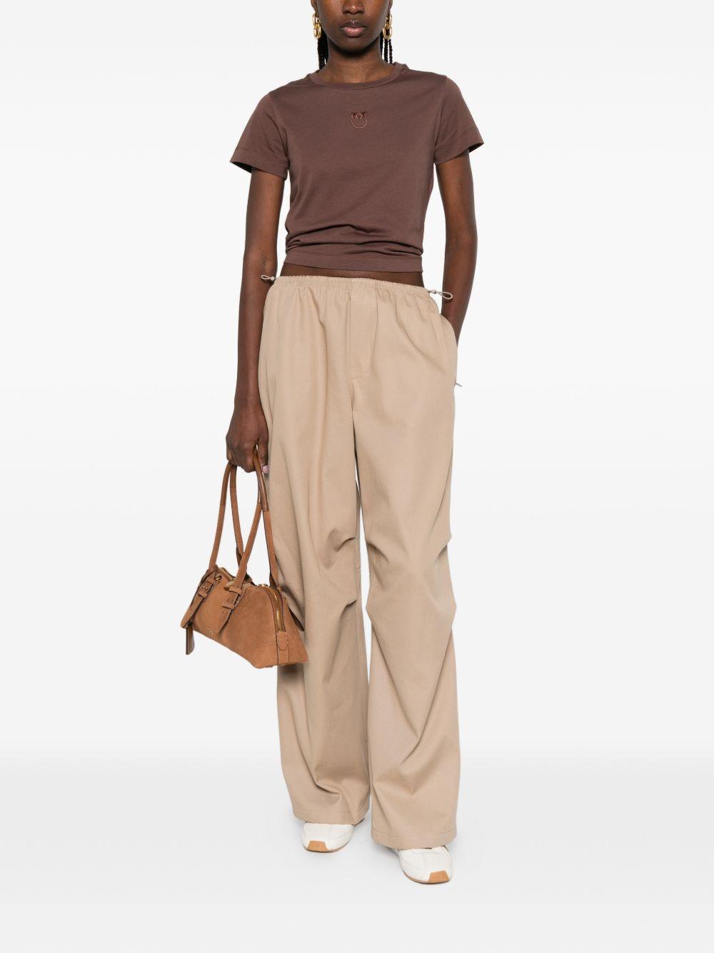 T-shirt girocollo in cotone 100355A339 L78 PINKO
