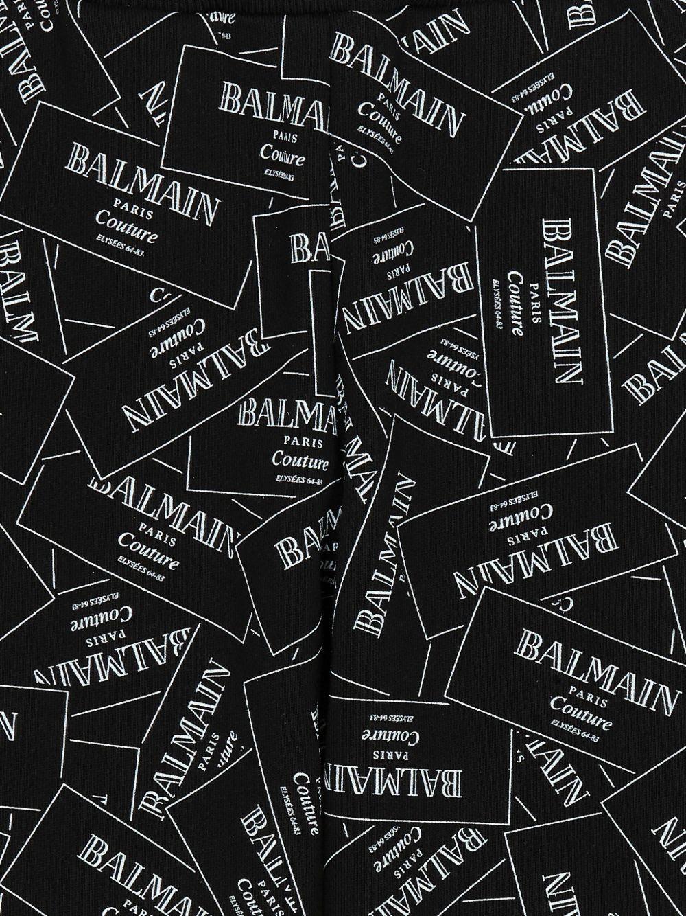 Pantaloni Sportivi Neri con Logo All-Over - Preludio Moda