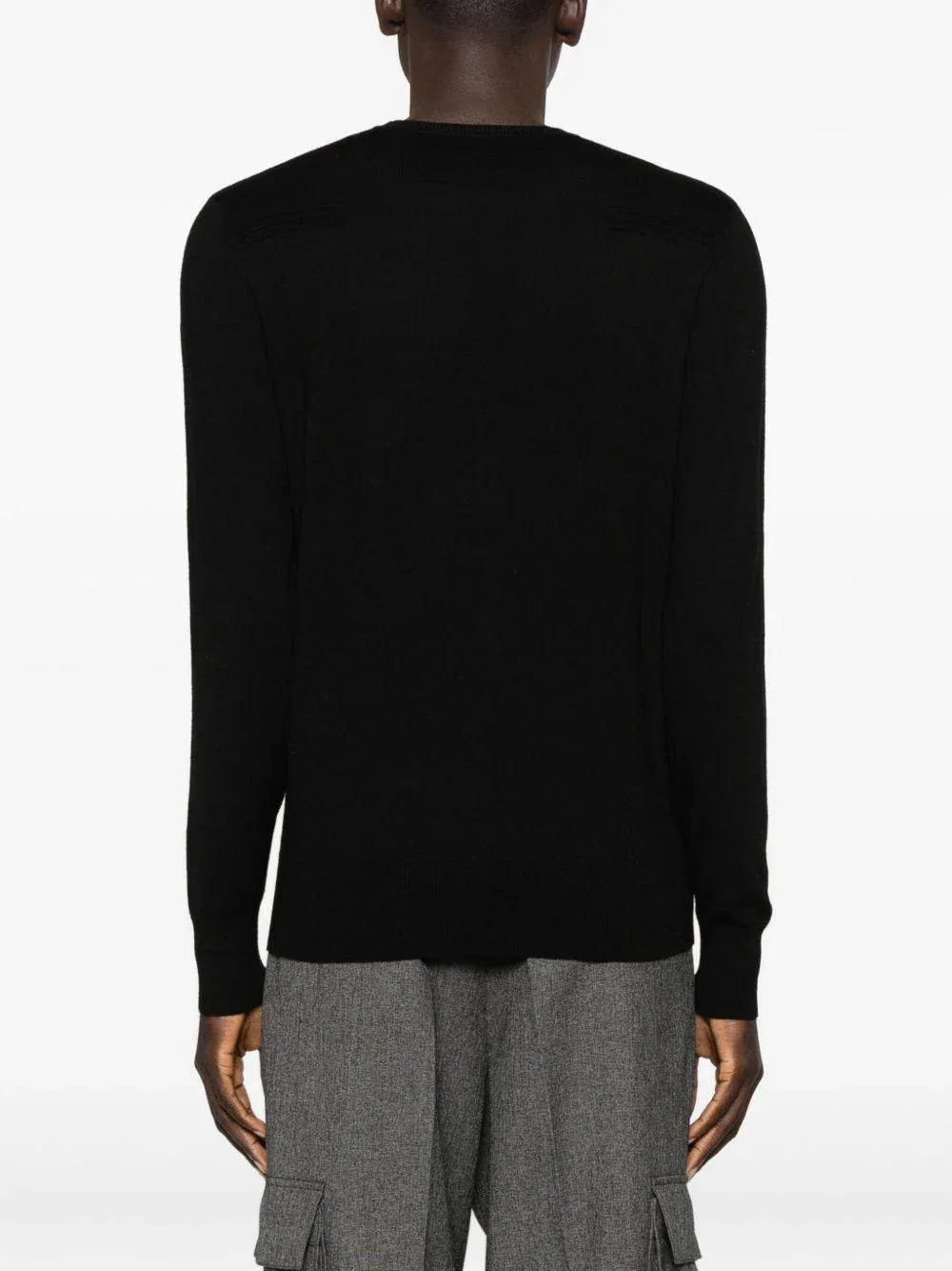 Maglione nero girocollo in lana - Preludio Moda