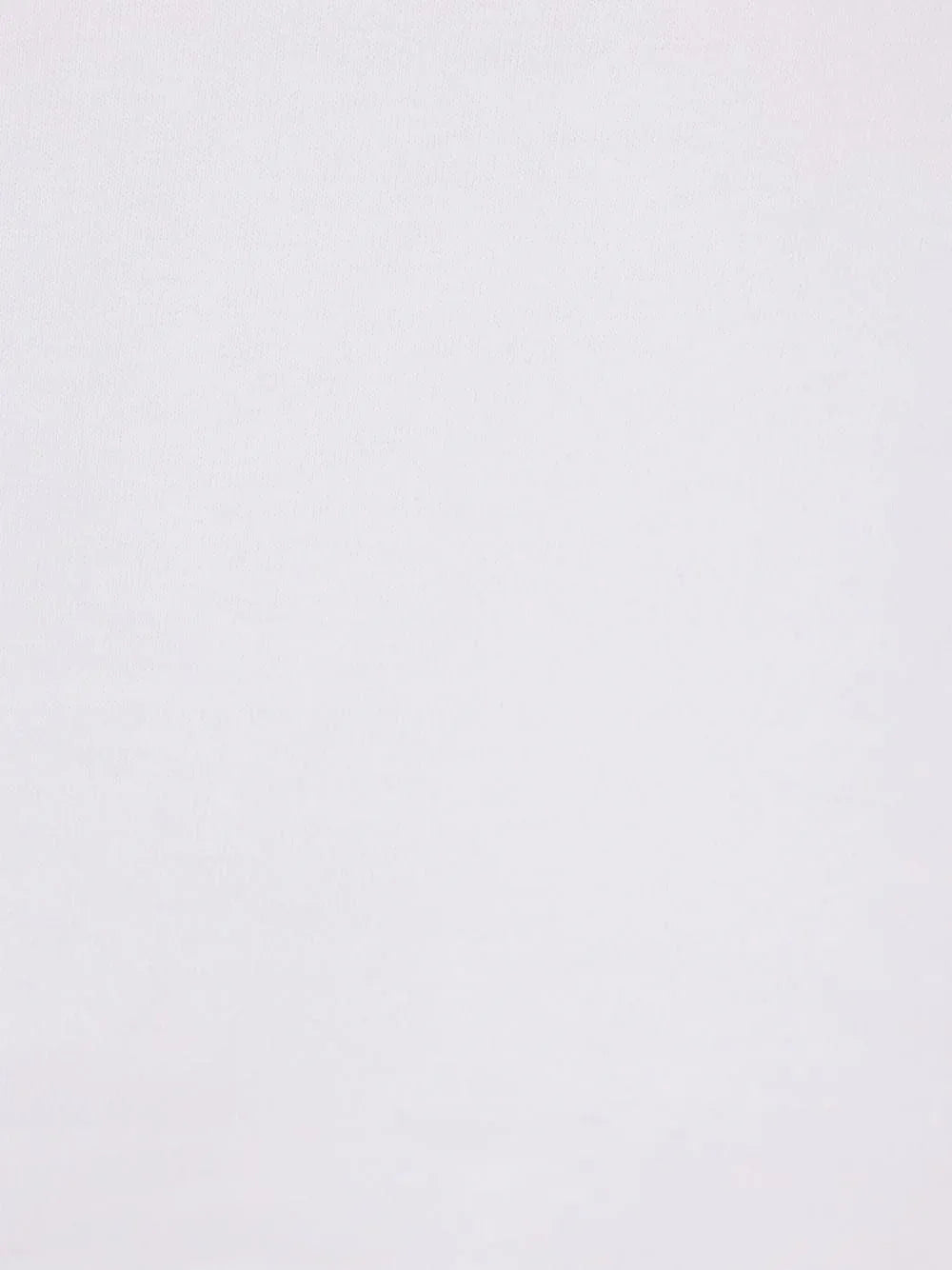 T-shirt bianca in jersey con logo ricamato e strass - Preludio Moda